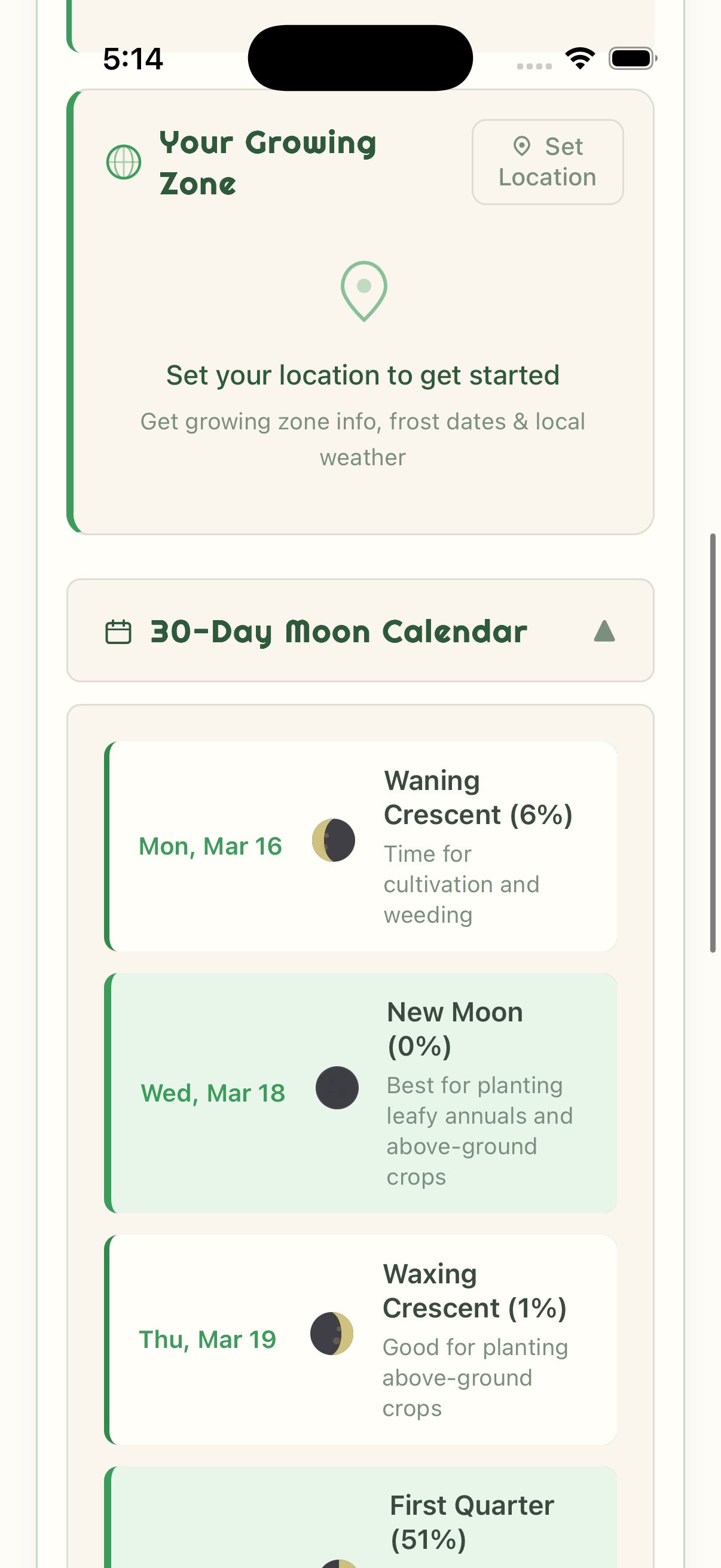Planting Calendar