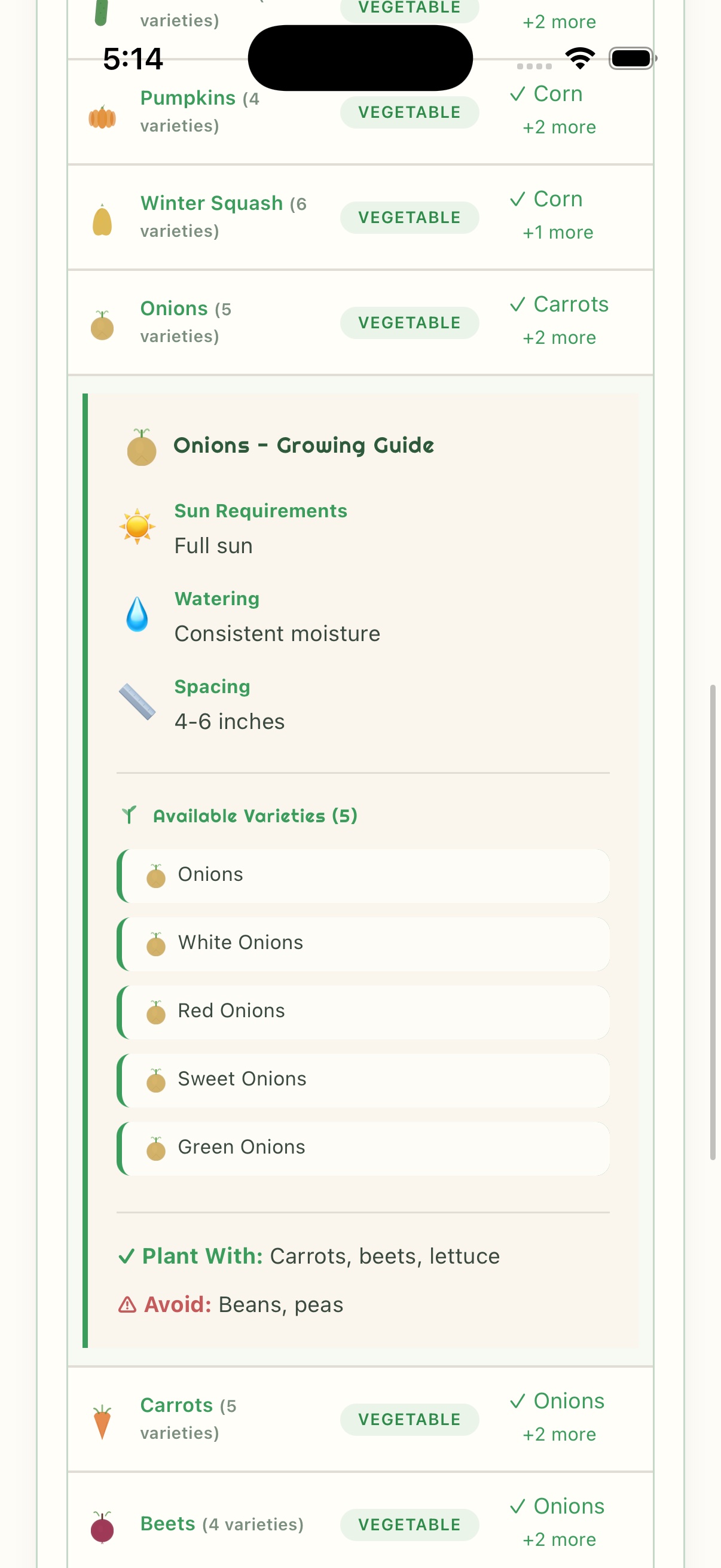 Plant Guide - Growing details